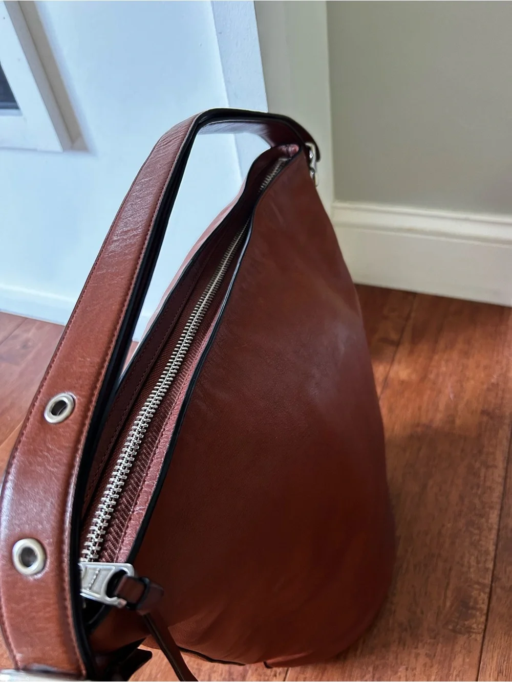 Coach XL Cognac Leather 32282 Shoulder Bleecker Bucket Bag w/ Removable Straps